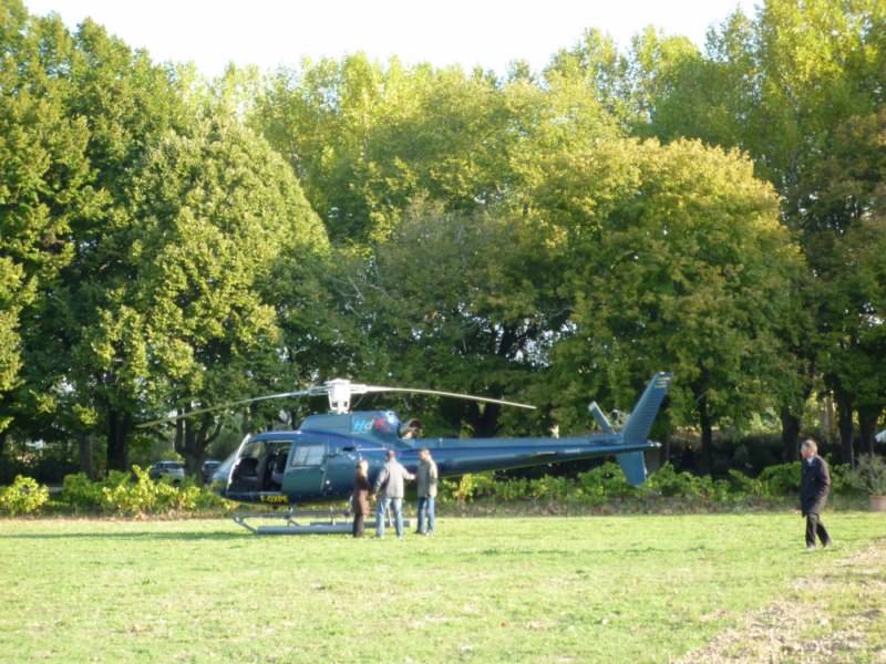 baptêmes en hélicoptère au Château Pont Royal